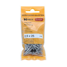 Pappspik 2,5 x 25 mm 60-pack Heco